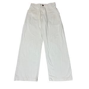 Big Bud Press Work Pants White Women's Medium Blue Label